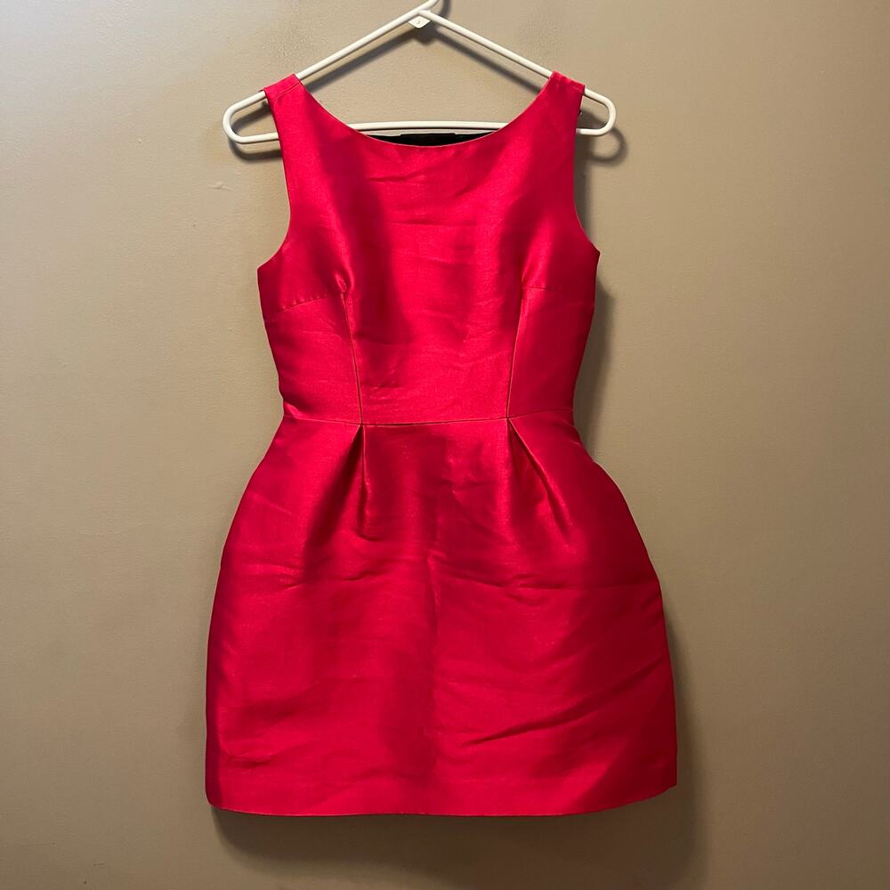 Kate Spade‎ Flirty Back Bow Hot Pink Mini Dress 2 Vintage Inspired Bachelorette